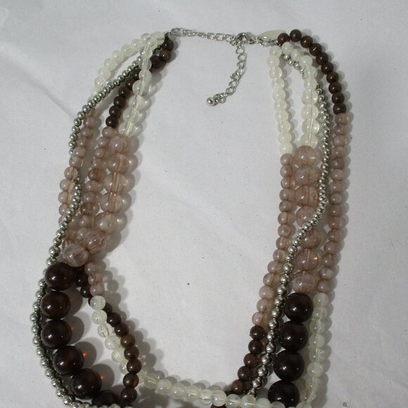 Pretty NY Multi Strand Purple BEADED NECKLACE - Picture 6 of 9